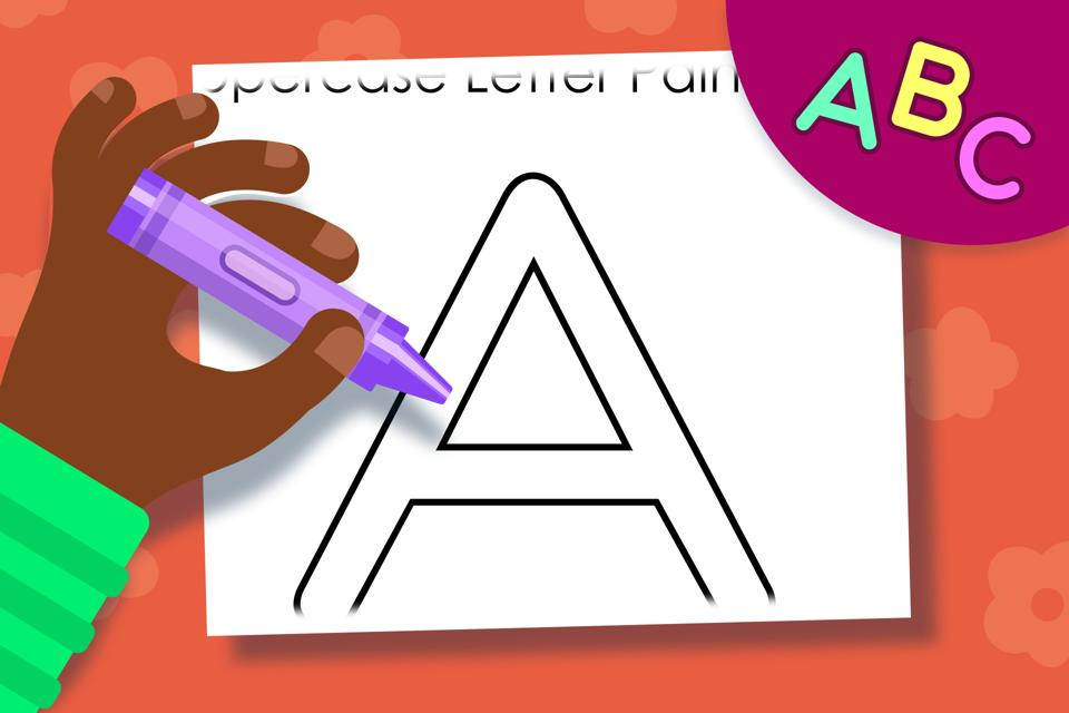 Uppercase Letter A – Online Coloring Page