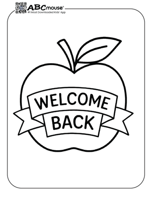 Free printable back to school coloring pages for kids from ABCmouse.com. 