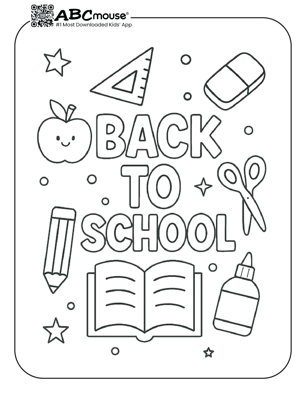 Free printable back to school coloring pages for kids from ABCmouse.com. 