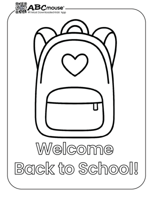Free printable back to school coloring pages for kids from ABCmouse.com. 