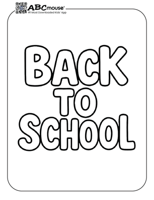 Free printable back to school coloring pages for kids from ABCmouse.com. 