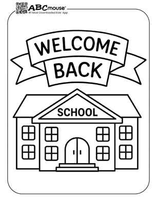 Free printable back to school coloring pages for kids from ABCmouse.com. 