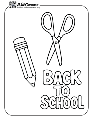 Free printable back to school coloring pages for kids from ABCmouse.com. 