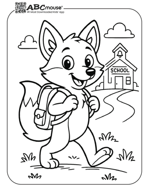 Free printable back to school coloring pages for kids from ABCmouse.com. 