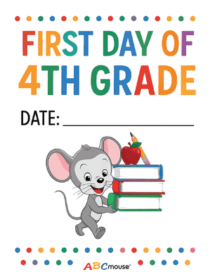 Free printable first day of school posters for kids from ABCmouse.com. 