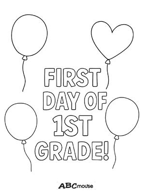 Free printable first day of school posters for kids from ABCmouse.com. 