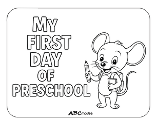 Free printable first day of school posters for kids from ABCmouse.com. 