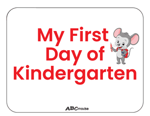 Free printable first day of school posters for kids from ABCmouse.com. 