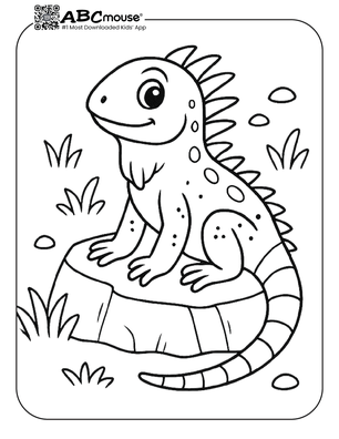 Free printable reptile coloring page from ABCmouse.com. 