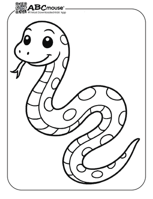 Free printable reptile coloring page from ABCmouse.com. 