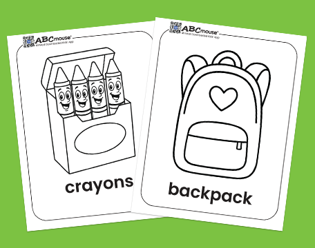 Free printable back to school coloring pages for kids from ABCmouse.com. 