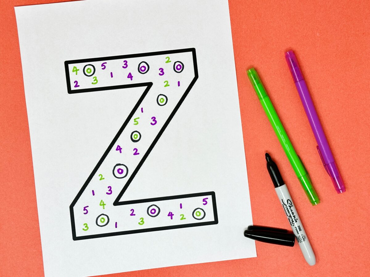 Z is for zero simple craft for preschoolers from ABCmouse.com. 