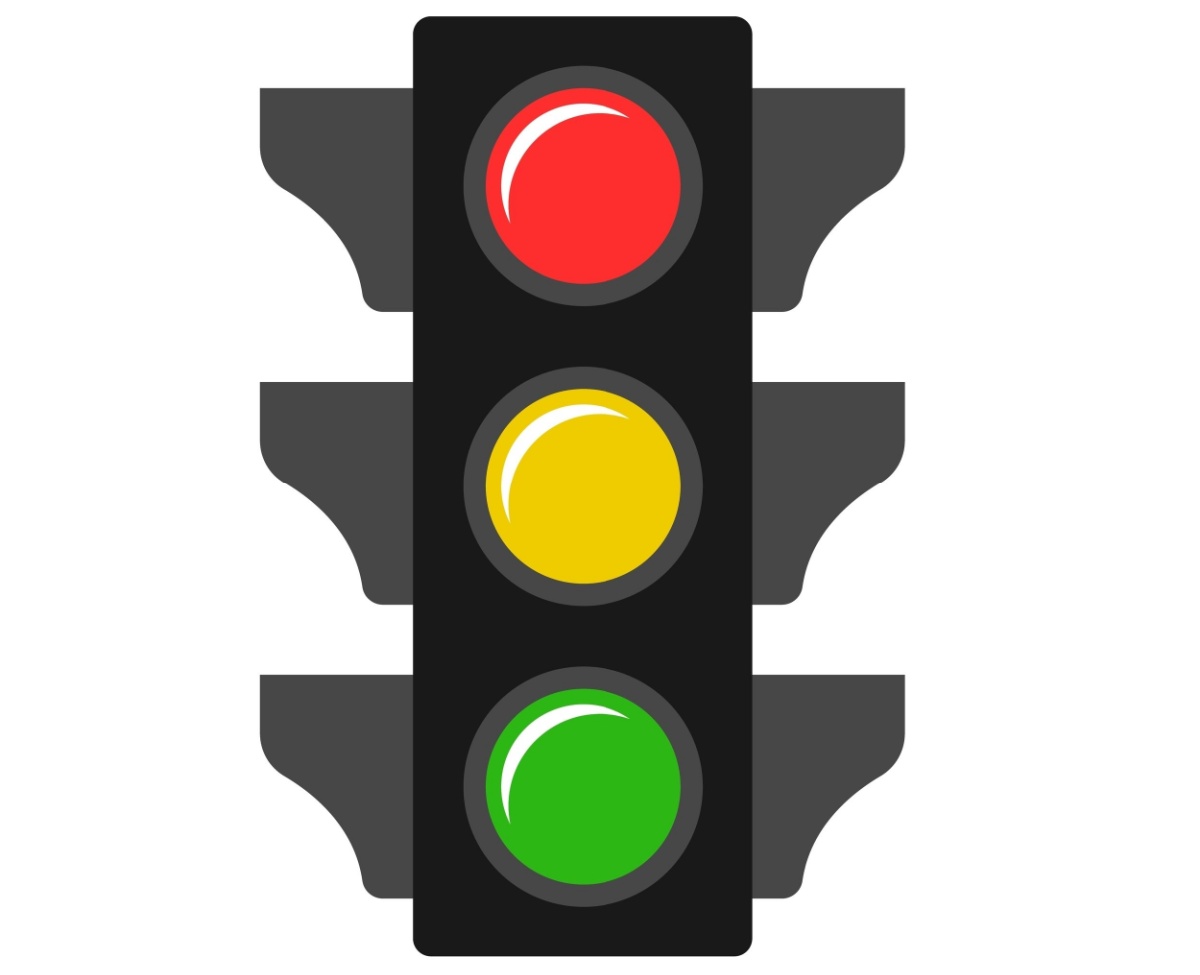 An illustration of a stoplight. 