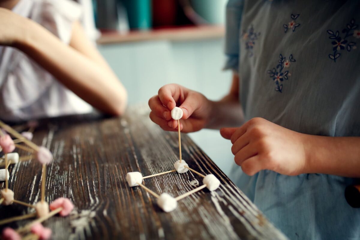 A fun back to school activity building marshmallow towers with toothpicks. 