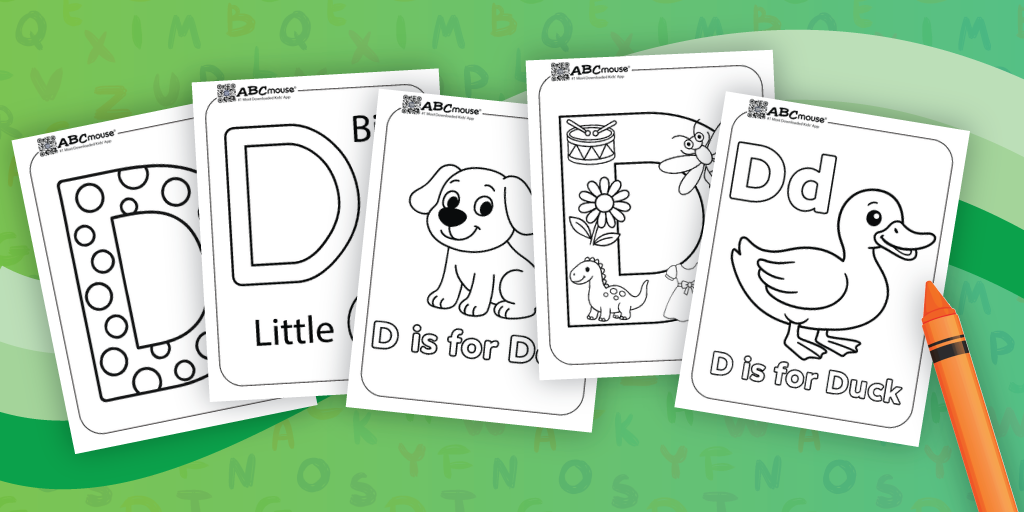 Free printable letter D coloring Pages for kids from ABCmouse.com. 