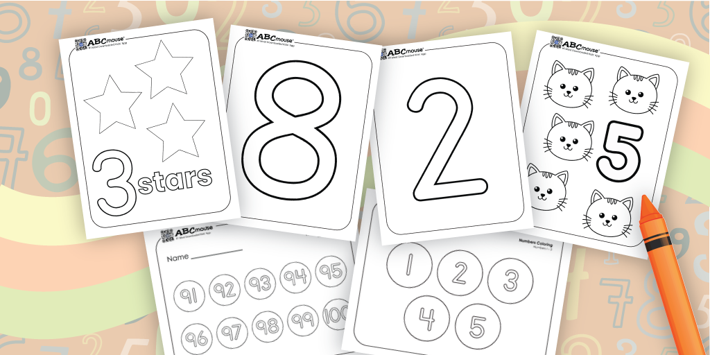 Free printable number coloring pages for kids from ABCmouse.com. 