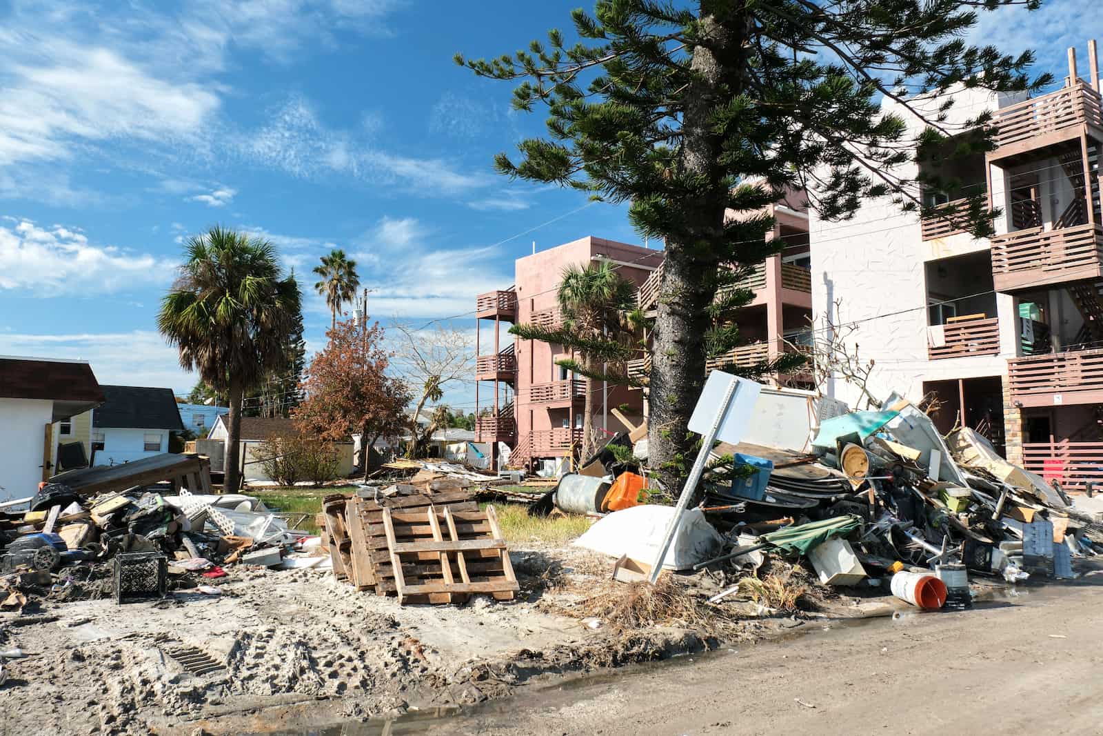 Damage along the Pinellas County beaches from Hurricane Helene