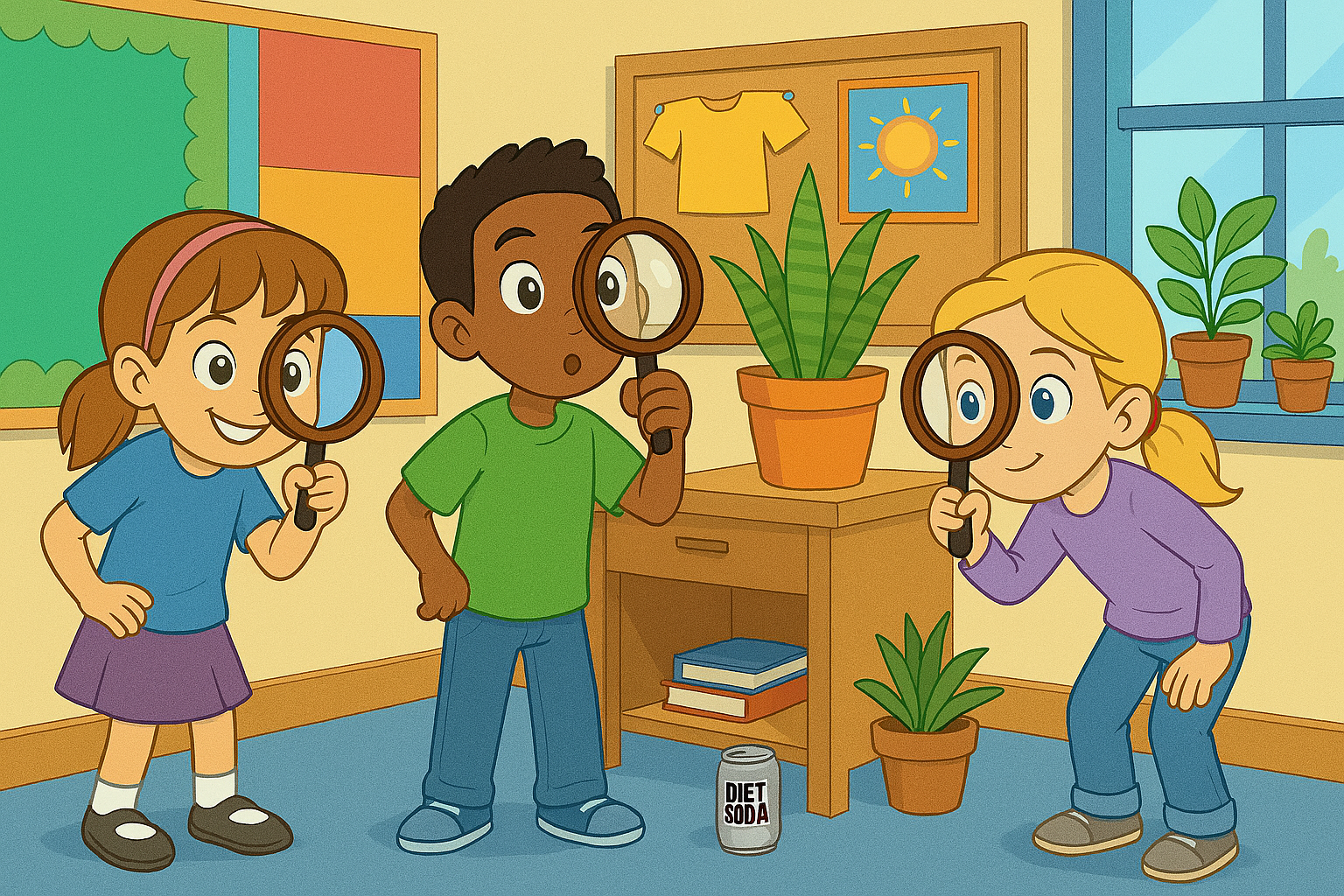Fun investigate the teacher first day of school game for kids. 