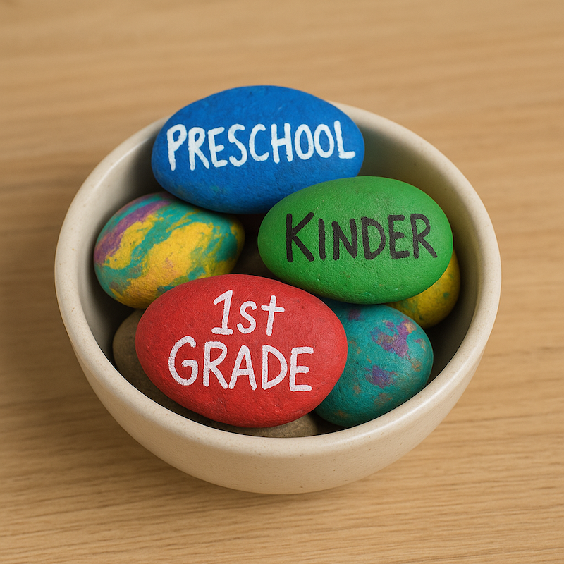 Fun rock painting back to school craft for kids from ABCmouse.com. 