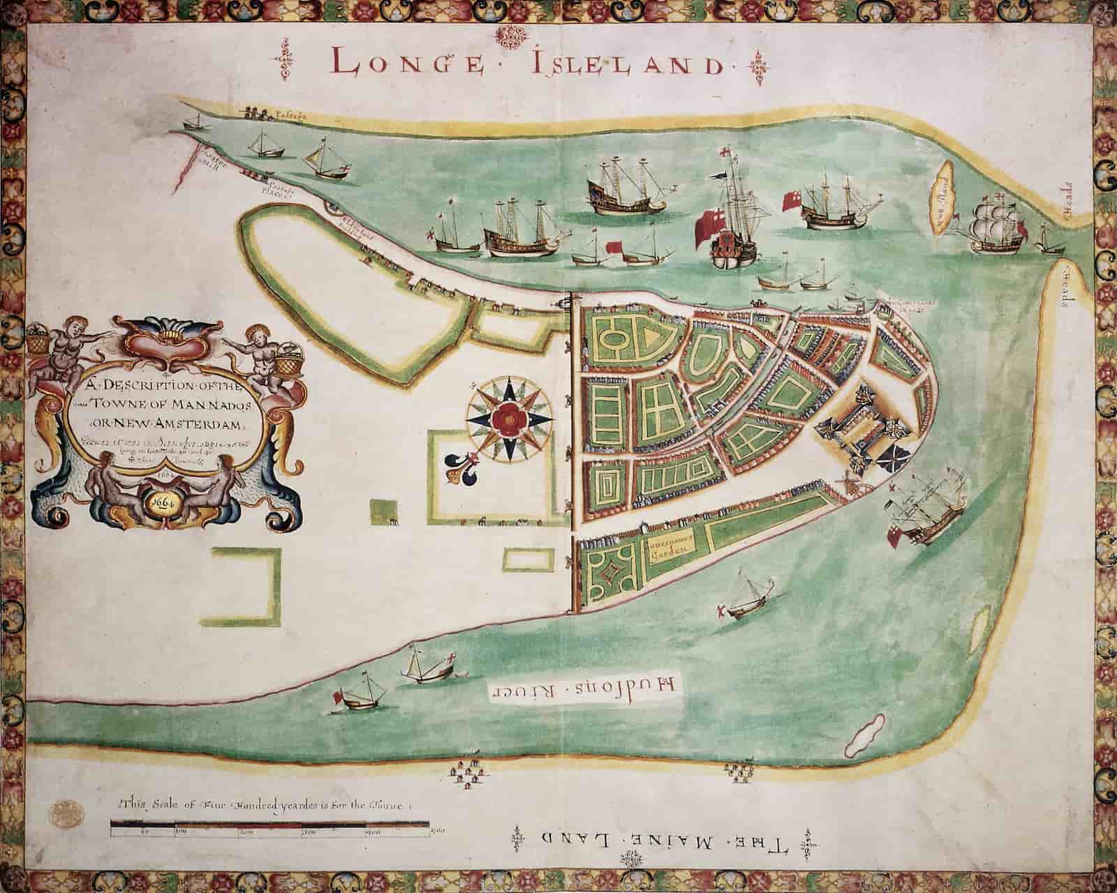 New York map, published 1664