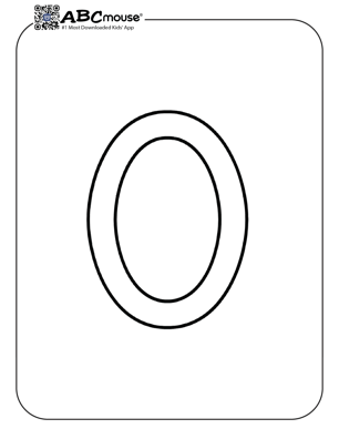 Free printable number zero coloring page for kids from ABCmouse.com. 