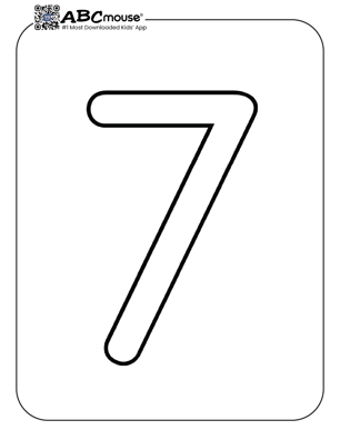 Free printable number seven coloring page for kids from ABCmouse.com. 
