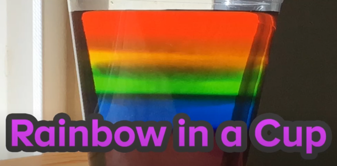 Fun rainbow in a cup craft for kids from ABCmouse.com. 