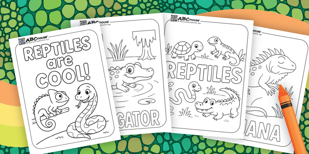 Free printable reptile coloring pages for kids from ABCmouse.com. 