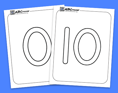Free printable numbers zero though ten coloring pages for kids from ABCmouse.com. 