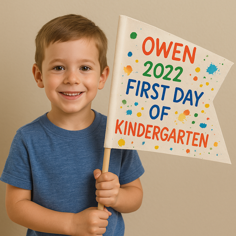 Fun first day of school flag craft for kids from ABCmouse.com. 