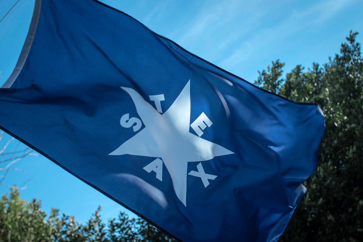 Replica of an 1836 Republic of Texas Flag