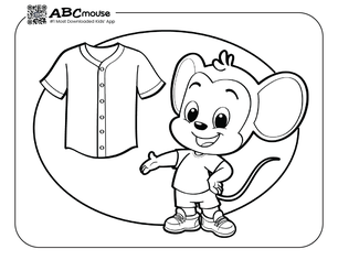 Free printable baseball coloring page for kids from ABCmouse.com. 
