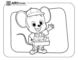 Free printable baseball coloring page for kids from ABCmouse.com. 