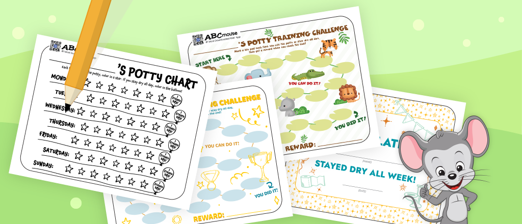 Free printable potty training charts for kids and parents from ABCmouse.com. 