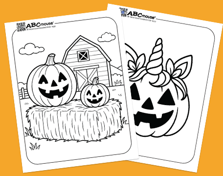Free printable Jack-O'-Lantern Coloring Pages for kids from ABCmouse.com. 