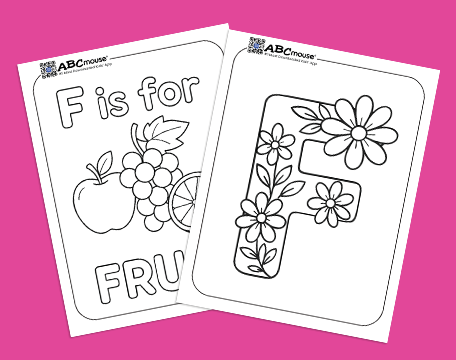 Free printable letter F coloring pages for kids from ABCmouse.com. 