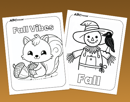 Free printable fall coloring pages for kids from ABCmouse.com.
