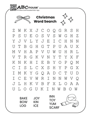 Free printable Christmas word searches for kids. 
