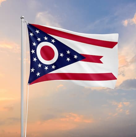 Ohio state flag Ohio burgee. 