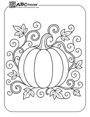 Free printable pumpkin coloring page for kids. 
