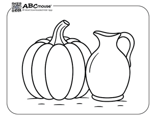 Free printable pumpkin coloring page for kids. 
