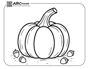 Free printable pumpkin coloring page for kids. 