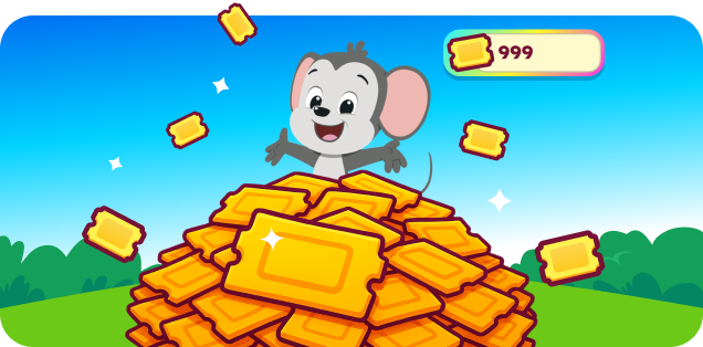 ABCmouse 2.0 giving out tickets to help motivate learning for children. 