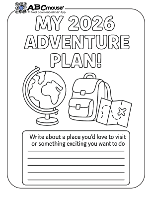 Free printable New Years Eve Coloring Page for Kids from ABCmouse.com. 
