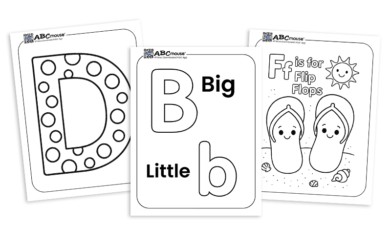 Free printable alphabet coloring pages for kids from ABCmouse.com. 