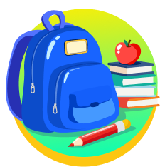 Cute back to school cartoon icon.