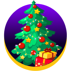 Cute Christmas cartoon icon.