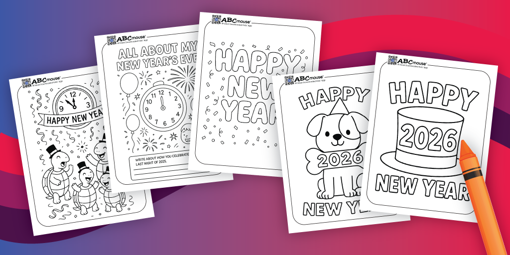 Free printable New Years Eve Coloring Pages for Kids from ABCmouse.com.
