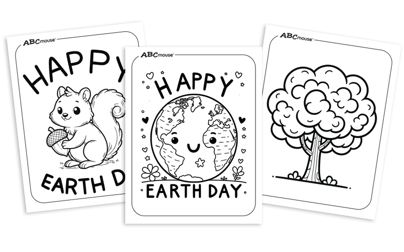 Free printable earth day coloring pages for kids from ABCmouse.com. 
