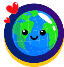 Cute earth day cartoon icon.